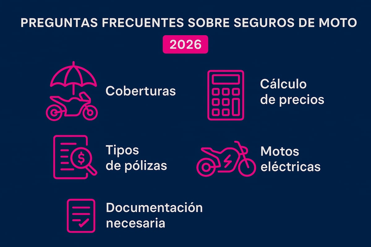 FAQ sobre seguros de moto en 2026