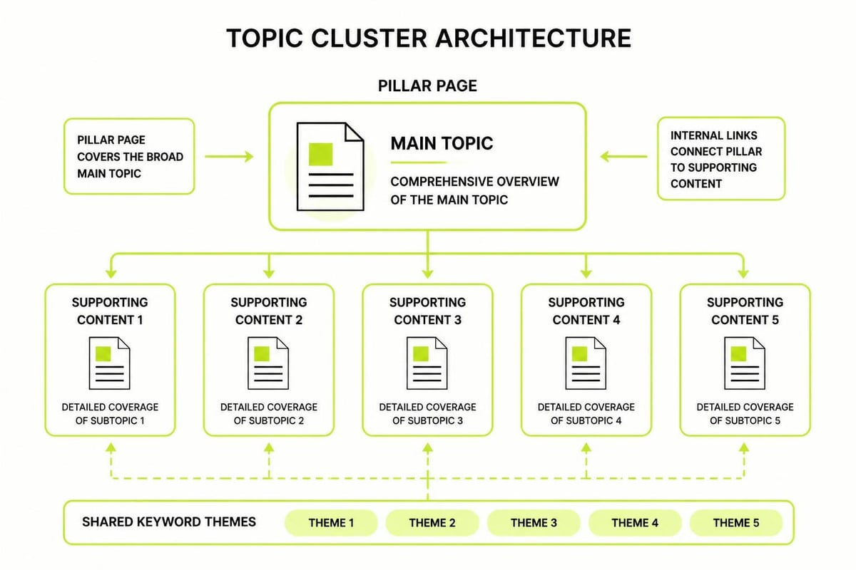 Content topic clustering strategy