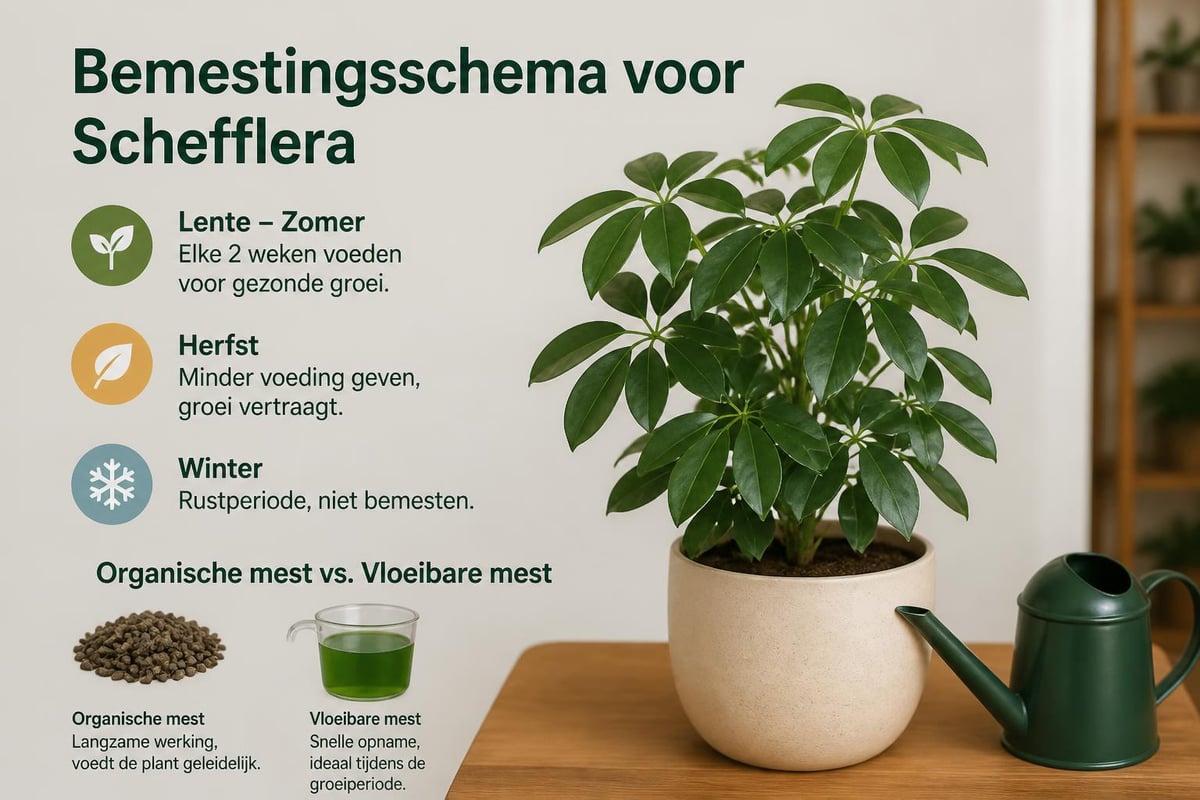 Schefflera voedingsschema