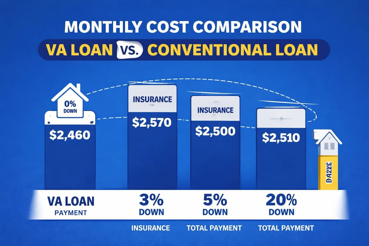 Comparing zero-down VA loans to conventional options