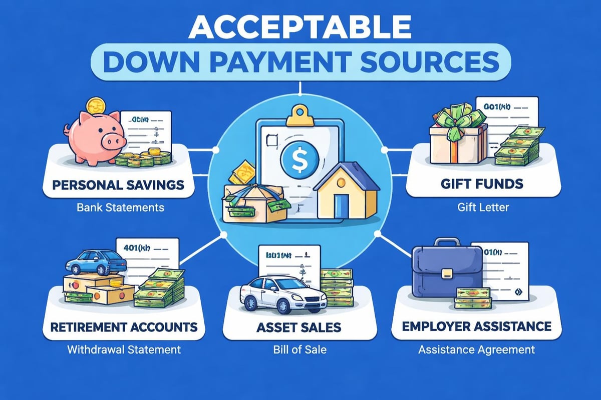 Acceptable down payment funding sources