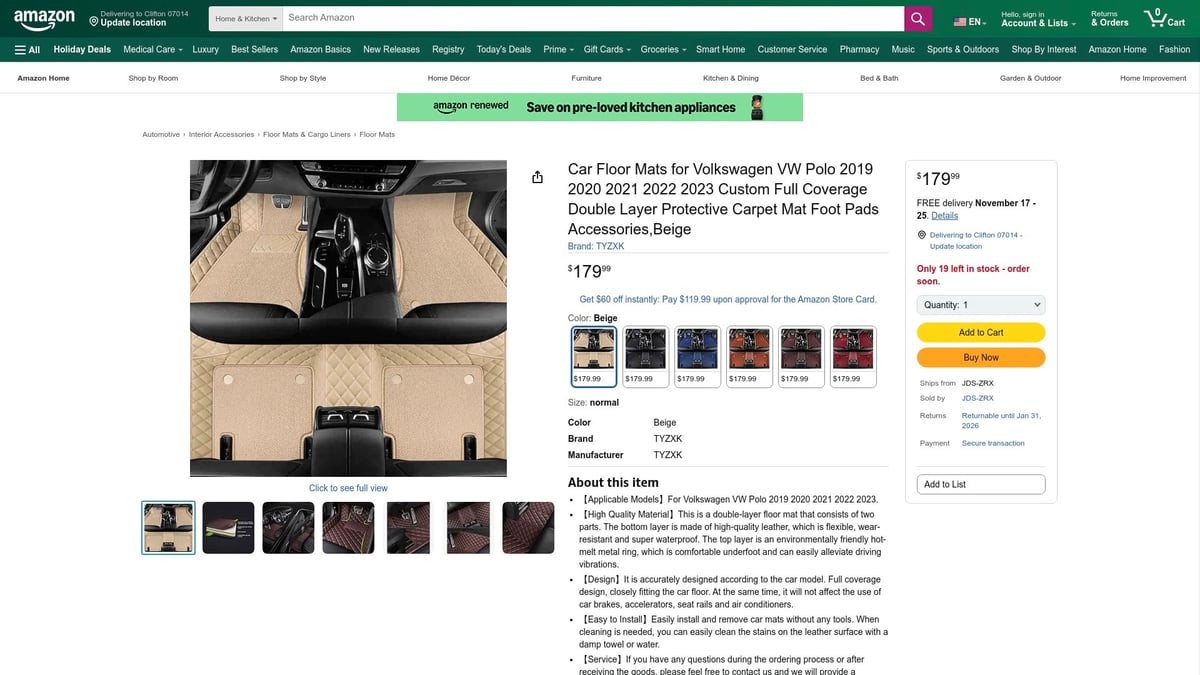 Top 7 Polo Car Floor Mats for Ultimate Protection in 2025 - TYZXK Custom Full Coverage Double Layer Mats