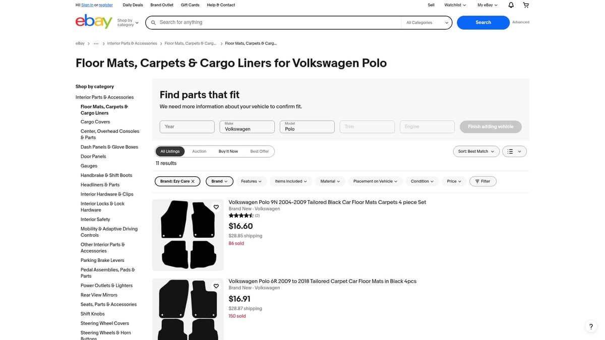 Top 7 Polo Car Floor Mats for Ultimate Protection in 2025 - Ezy Care Universal Carpet Mats