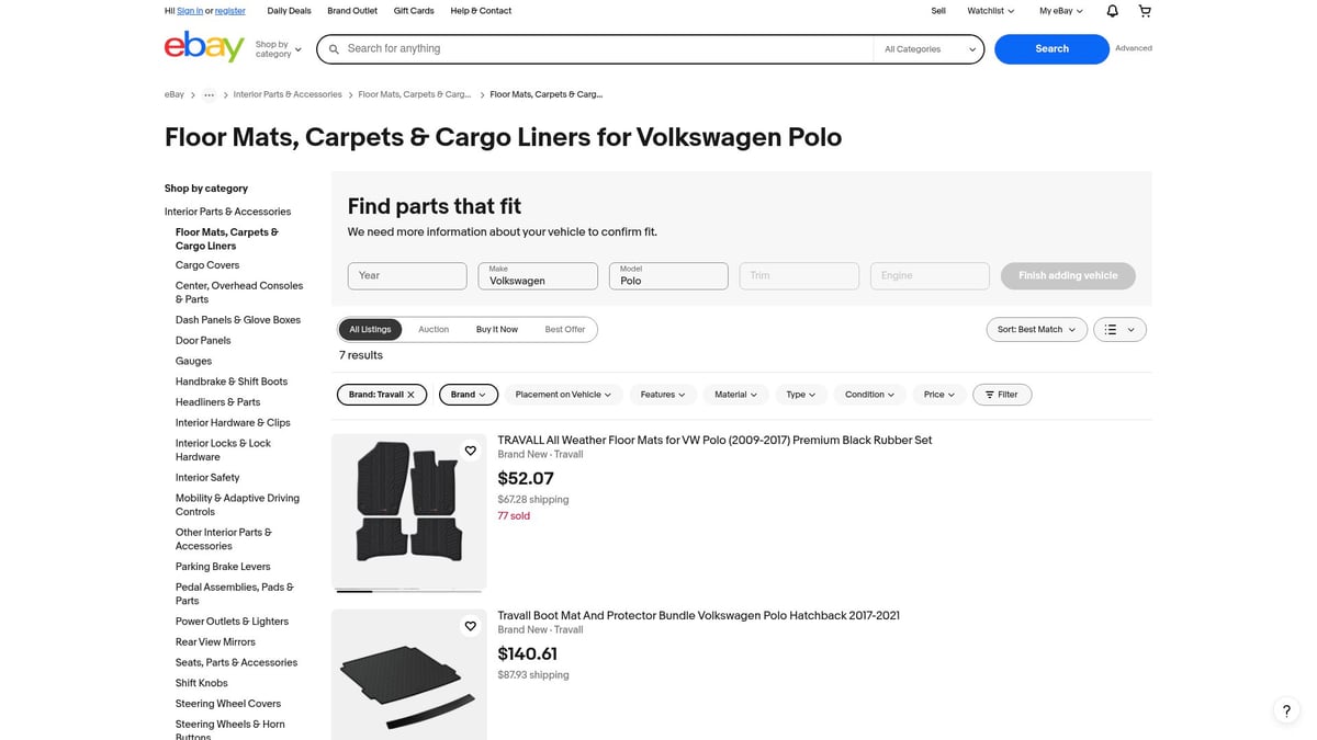 Top 7 Polo Car Floor Mats for Ultimate Protection in 2025 - Travall Custom Fit Mats