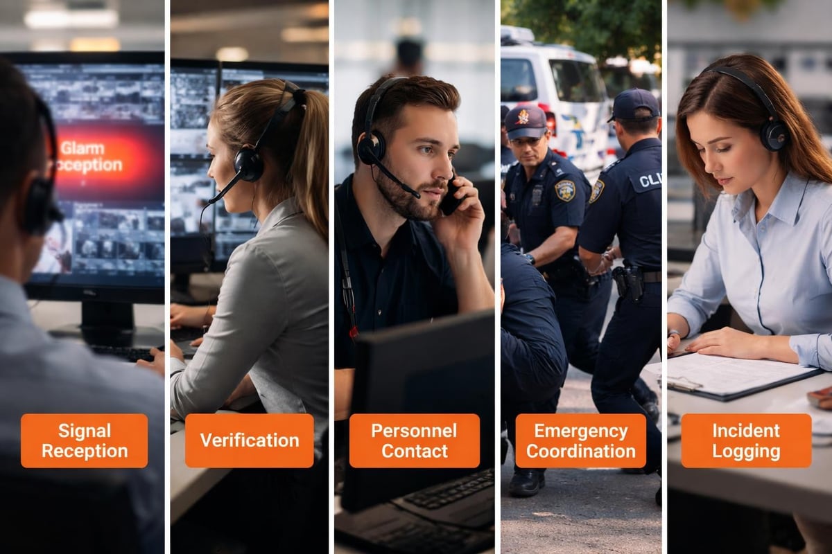 Alarm monitoring response workflow