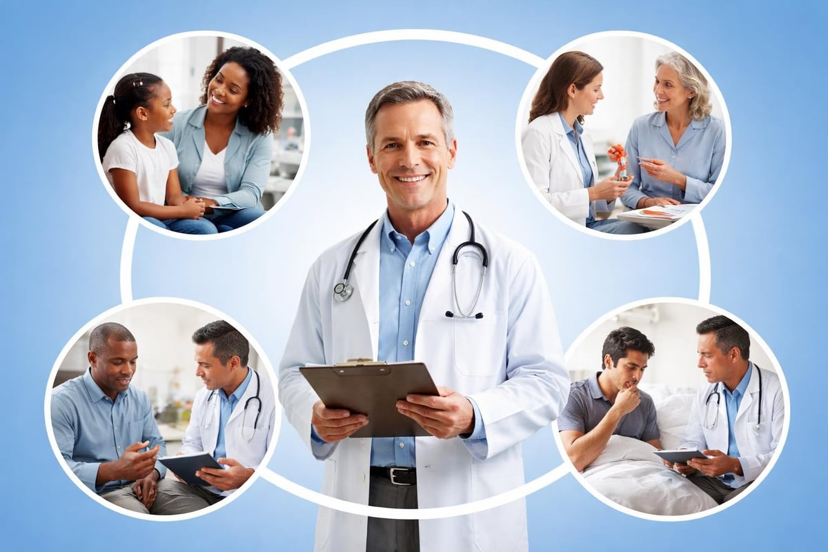 General practitioner coordinating patient care