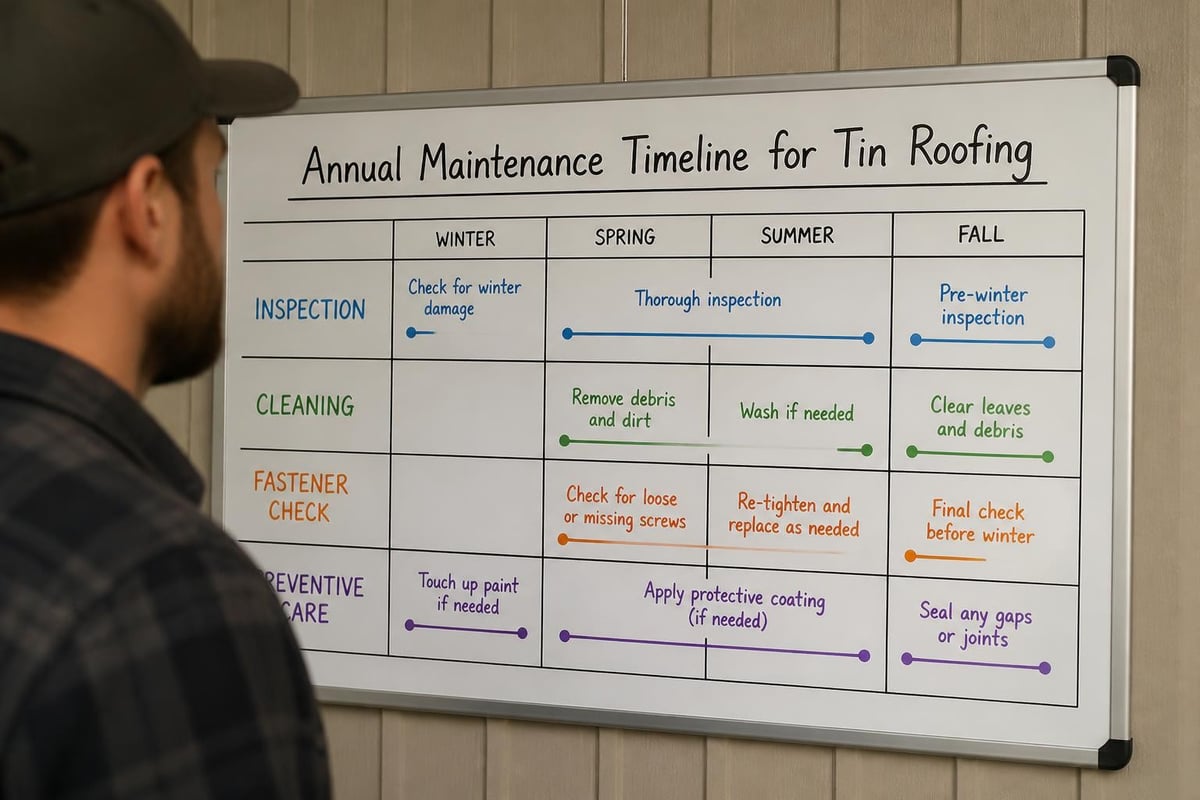 Metal roof maintenance schedule