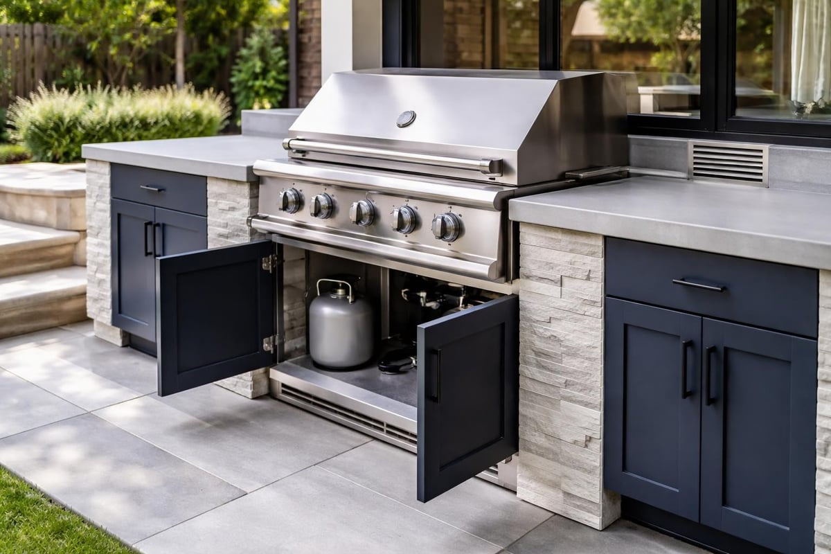 Outdoor kitchen integration