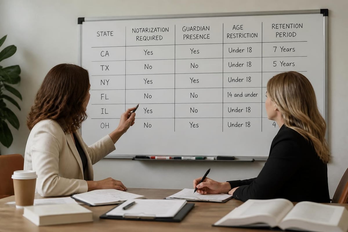 State-by-state minor consent requirements comparison