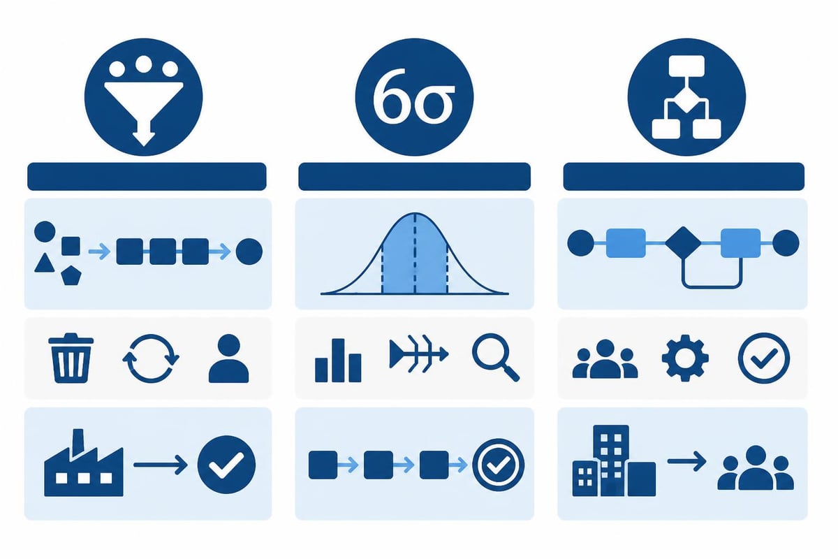 Process improvement methodologies comparison