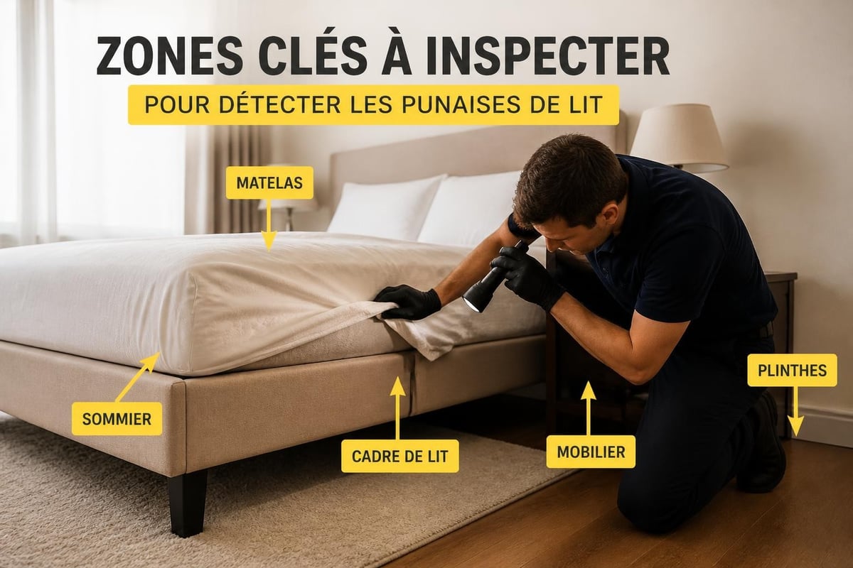 Inspection méthodique des zones d'infestation