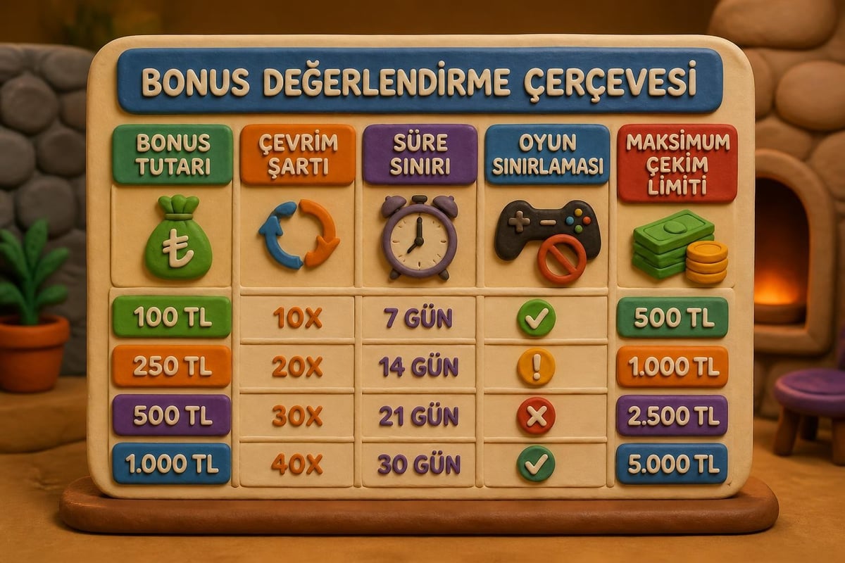 Bonus değerlendirme kriterleri