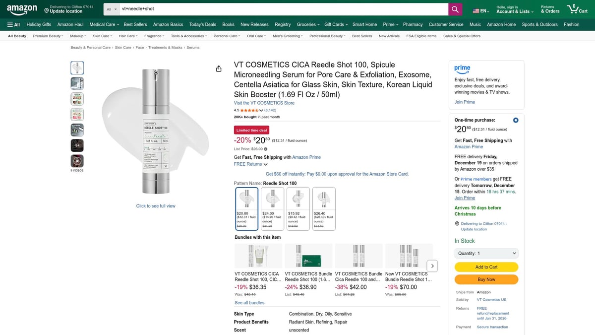 8 Viral Korean Skincare Products Taking Over in 2026 - VT Reedle Shot 100