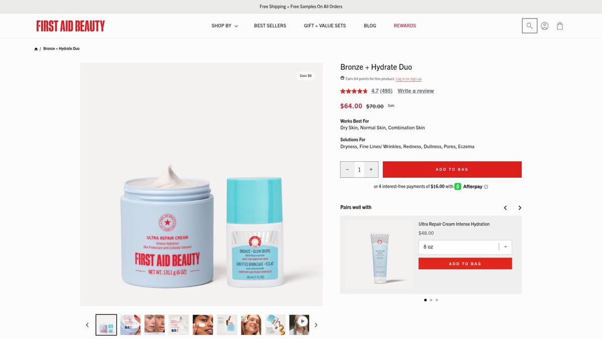 7 Must-Have Beauty Set Picks for 2026 - Bronze + Hydrate Duo – First Aid Beauty ($64)