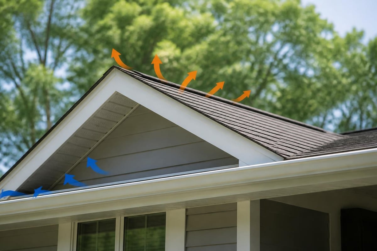 Soffit ventilation airflow diagram