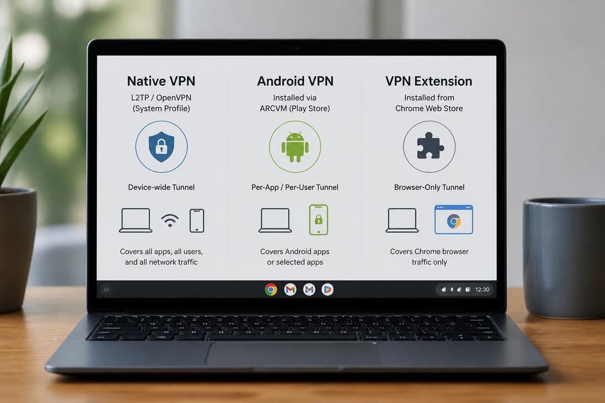 VPN implementation methods on ChromeOS