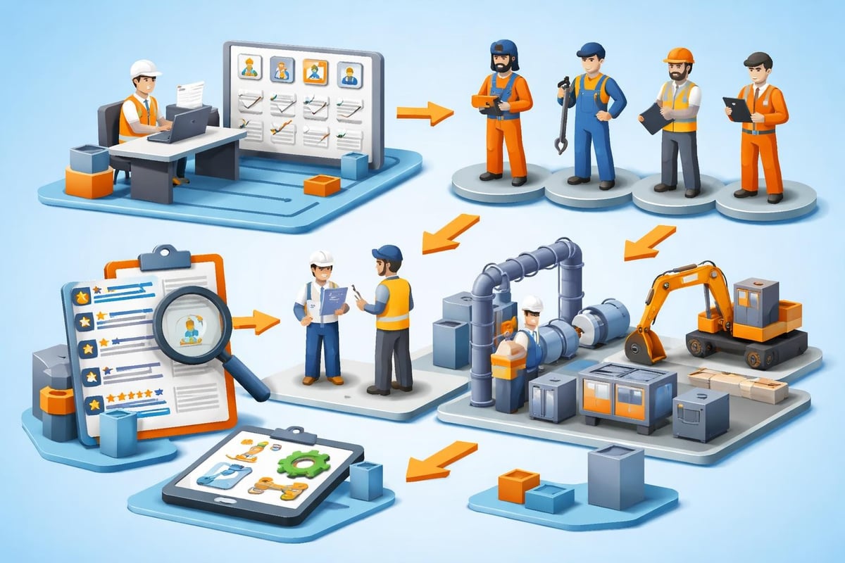 Industrial trades staffing workflow