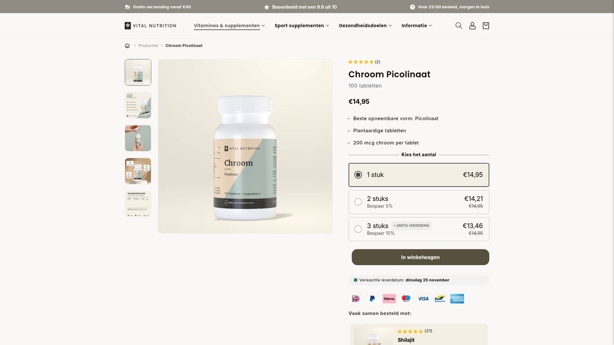 7 Beste Afslank Pillen Voor Snel Resultaat In 2025 - Chroom Picolinaat – Vital Nutrition