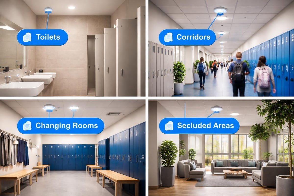 Strategic vape detector placement