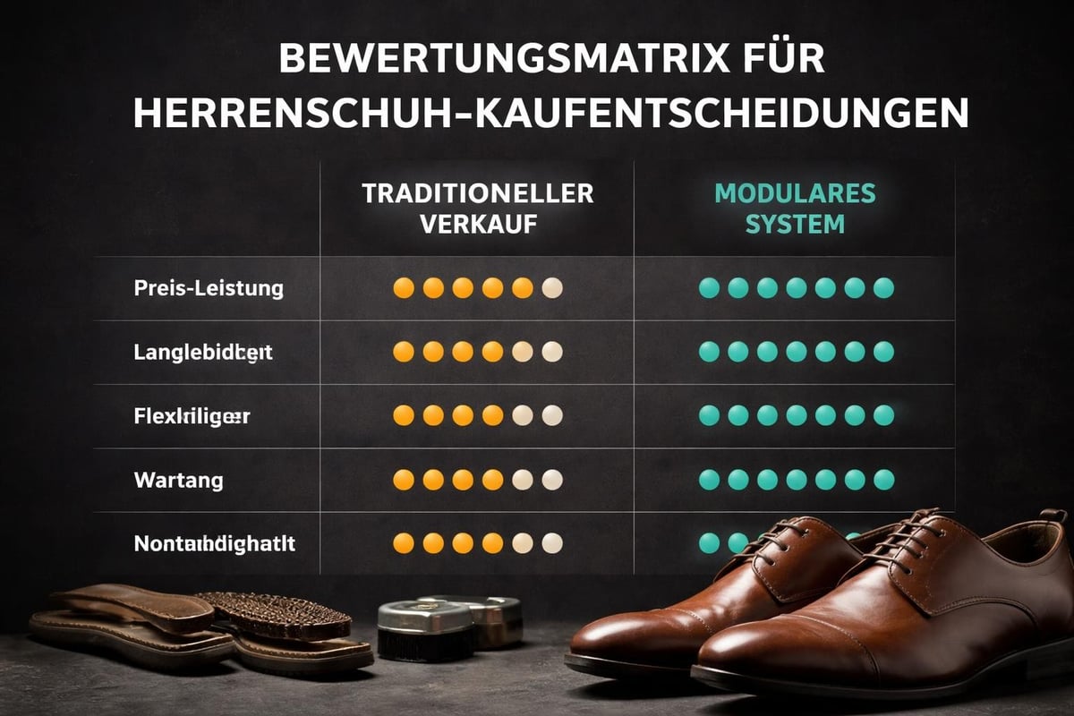 Entscheidungsmatrix für Schuhkäufe