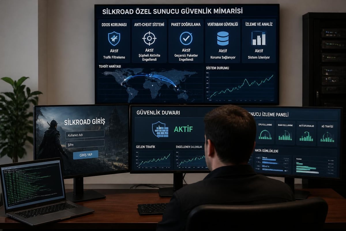 Silkroad server security layers
