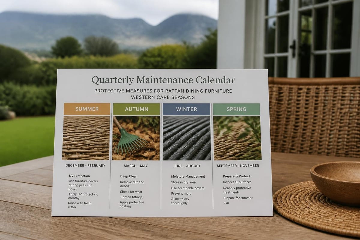 Seasonal rattan furniture care