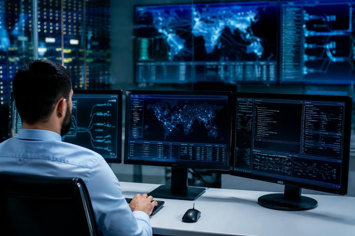 Security monitoring components working together
