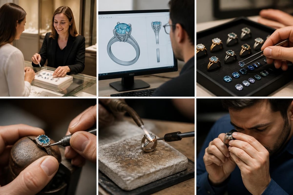 Custom jewelry design workflow