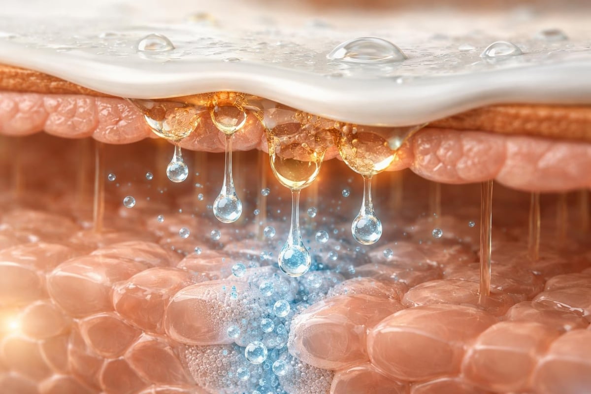 Serum and moisturiser absorption