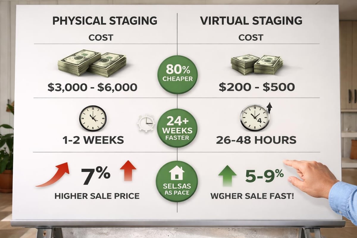 Virtual staging ROI comparison