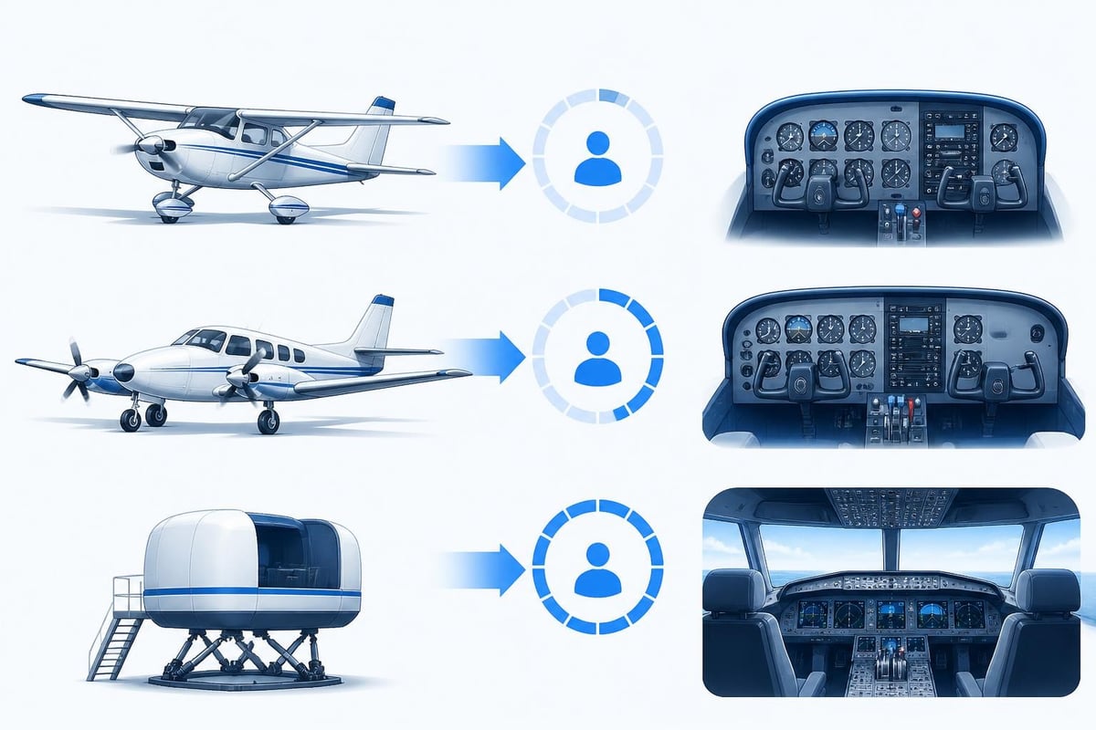 Flight training equipment progression