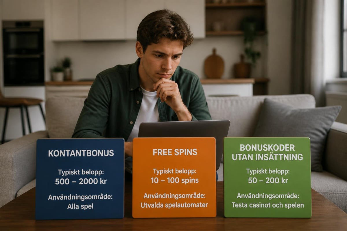 Casino med bonus utan insättning 2026 - Fullständig guide 2 Bonustyper utan insättning