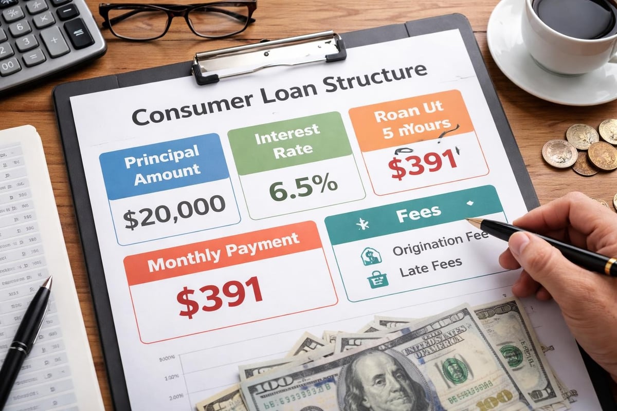 Consumer loan components breakdown