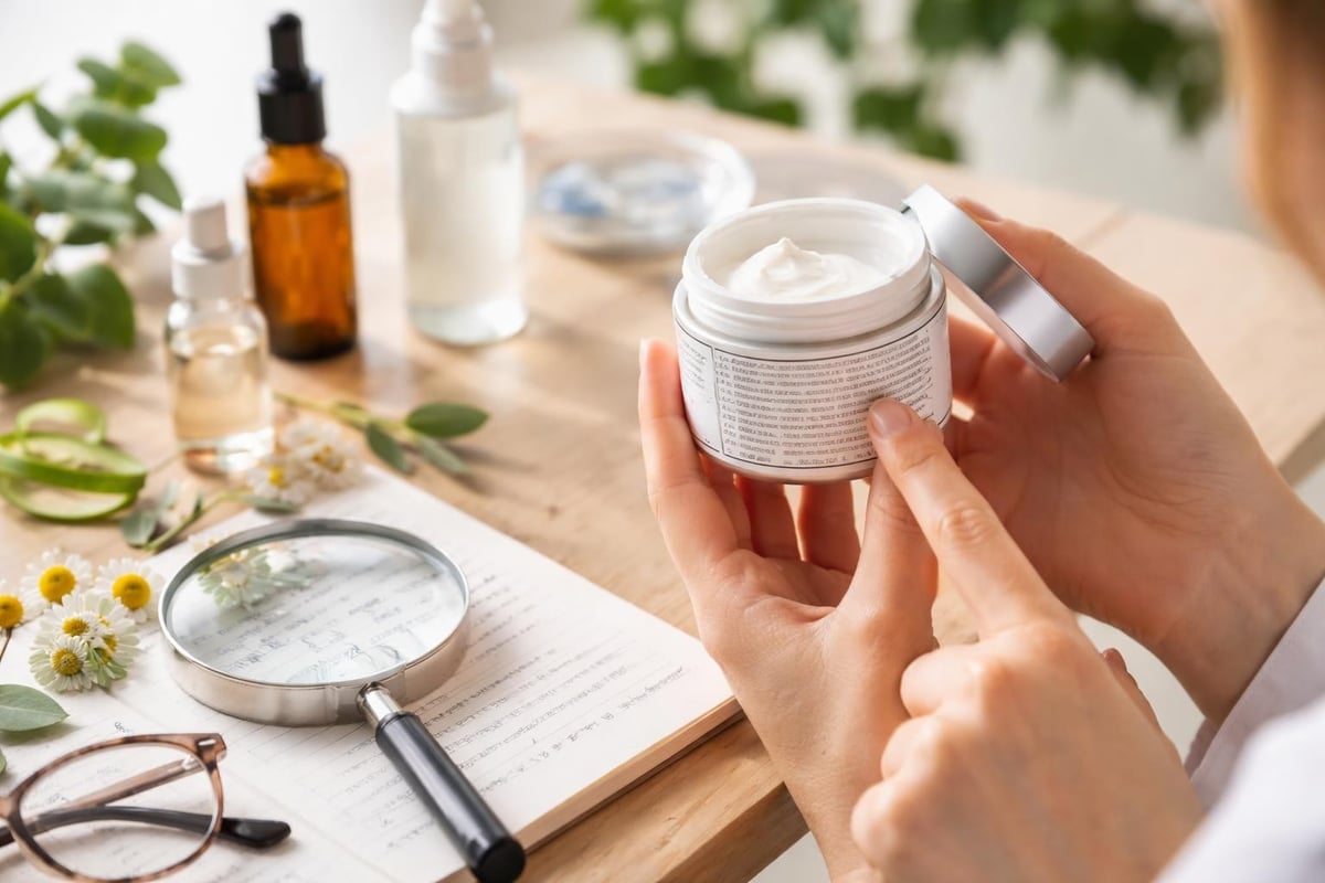Skincare ingredient label analysis
