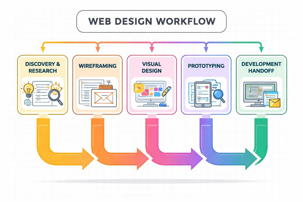 Web designer workflow stages