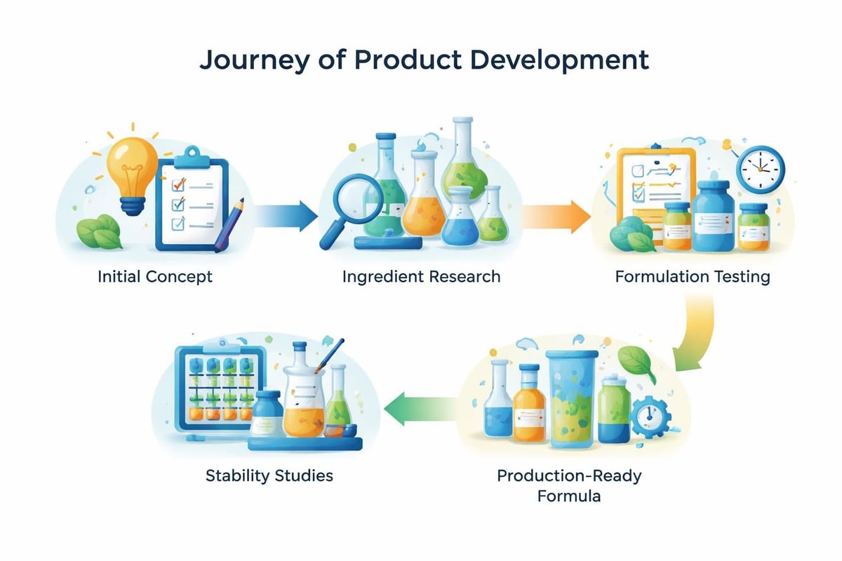Cosmetic formulation process stages