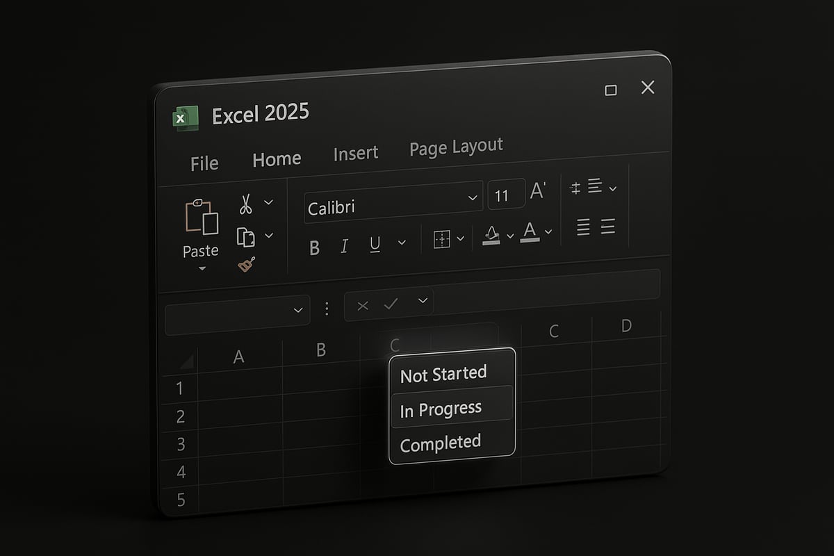 Step-by-Step: How to Add a Basic Drop Down List in Excel 2025