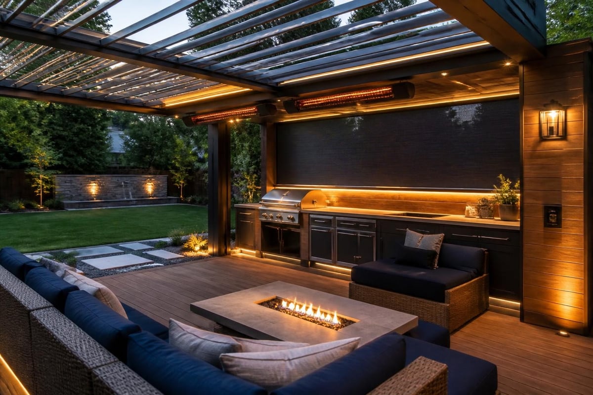 Pergola accessory integration