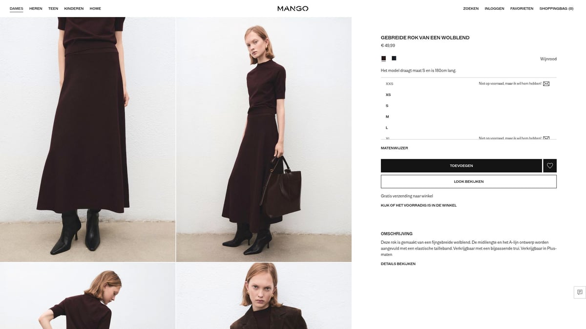 10 Trendy Rokken Dames Voor Elke Gelegenheid In 2025 - Gebreide rok van een wolblend – Mango (€49,99)