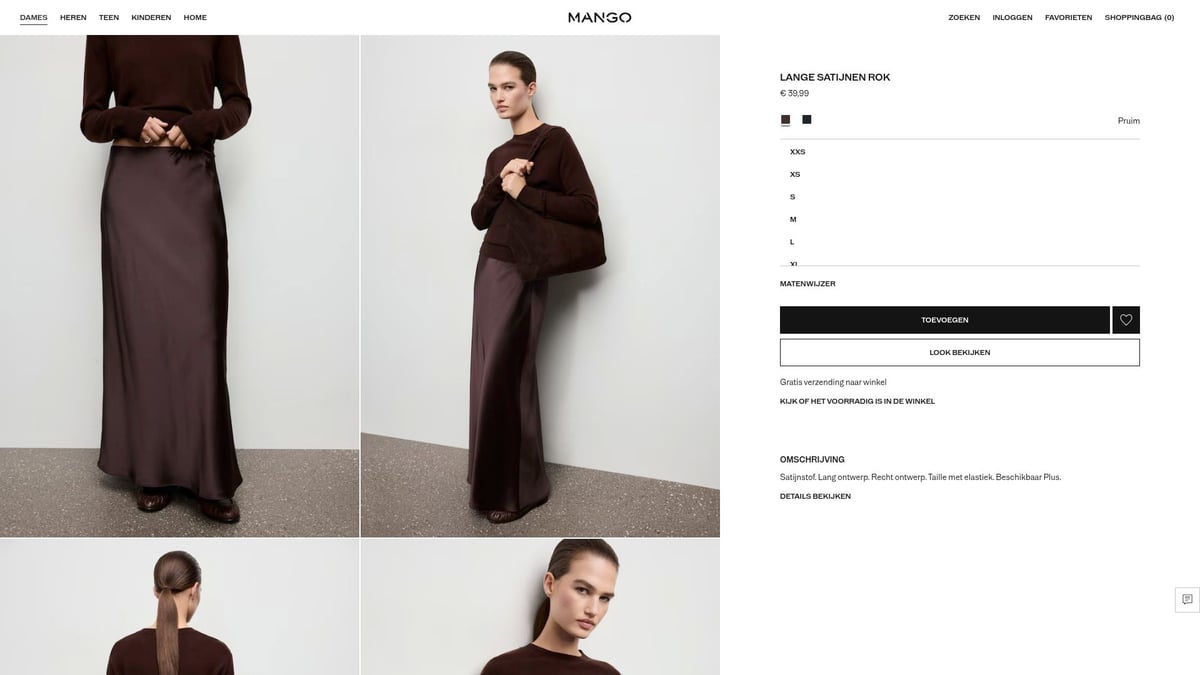 10 Trendy Rokken Dames Voor Elke Gelegenheid In 2025 - Lange satijnen rok – Mango (€39,99)