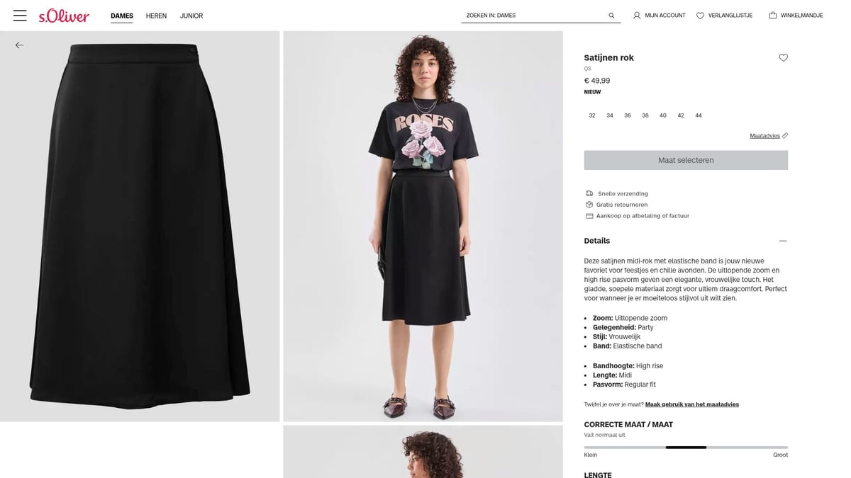 10 Trendy Rokken Dames Voor Elke Gelegenheid In 2025 - Satijnen rok – s.Oliver (€49,99)