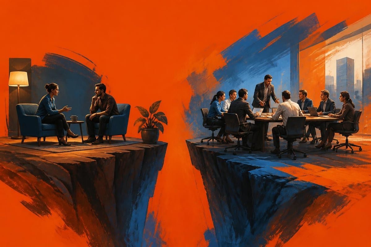 Coaching conversation versus live implementation