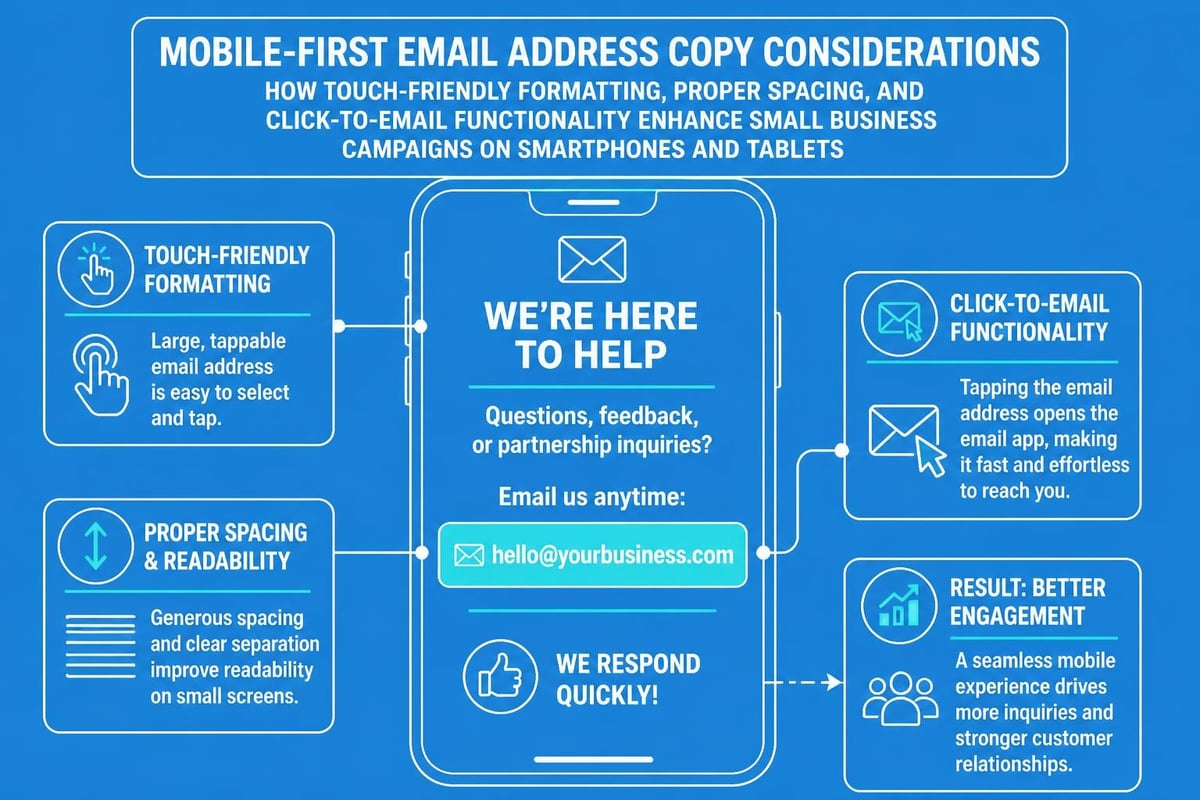 Mobile email address optimization