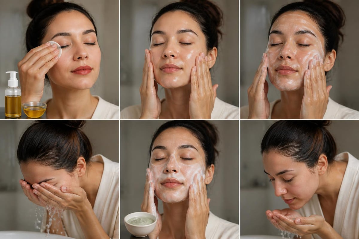 Proper face cleansing technique