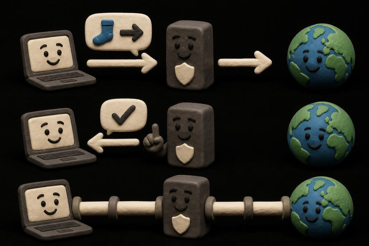 SOCKS4 protocol handshake