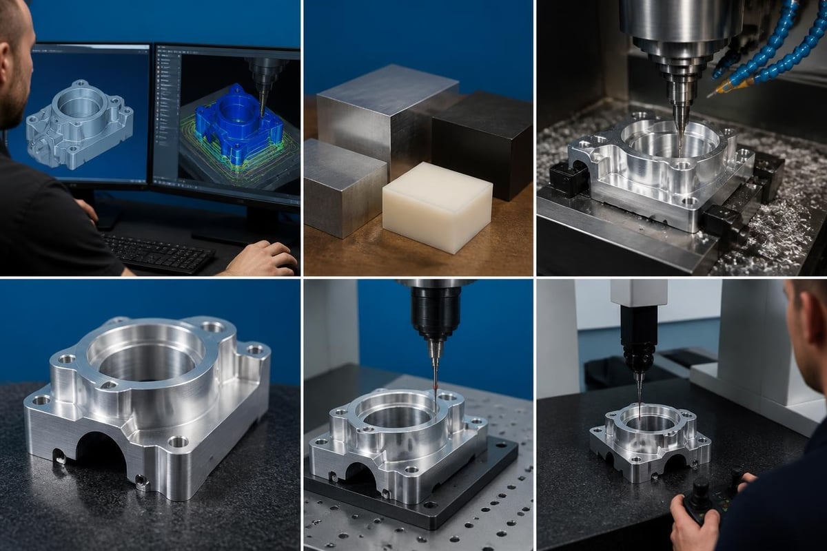 CNC machining process stages