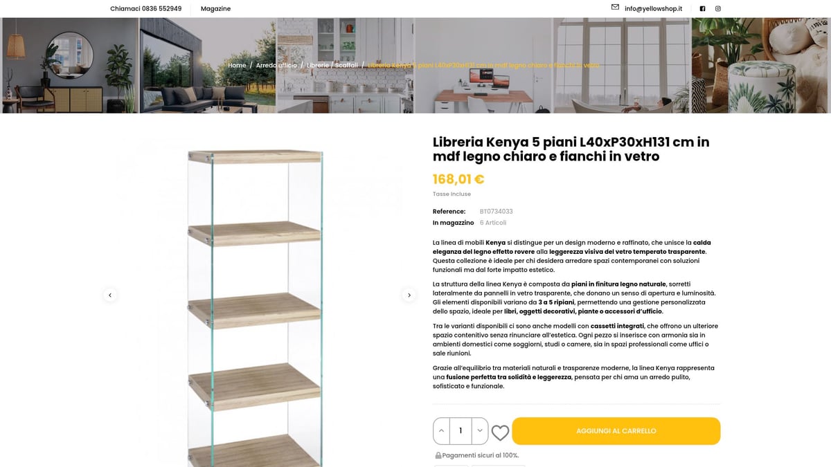 7 Idee Brillanti di Libreria Design Moderno per il 2026 - Libreria in Vetro “Kenya” – Eleganza Trasparente e Luminosità
