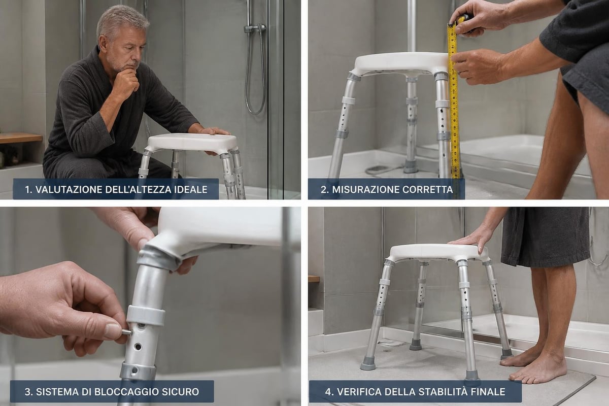 Regolazione altezza sgabello