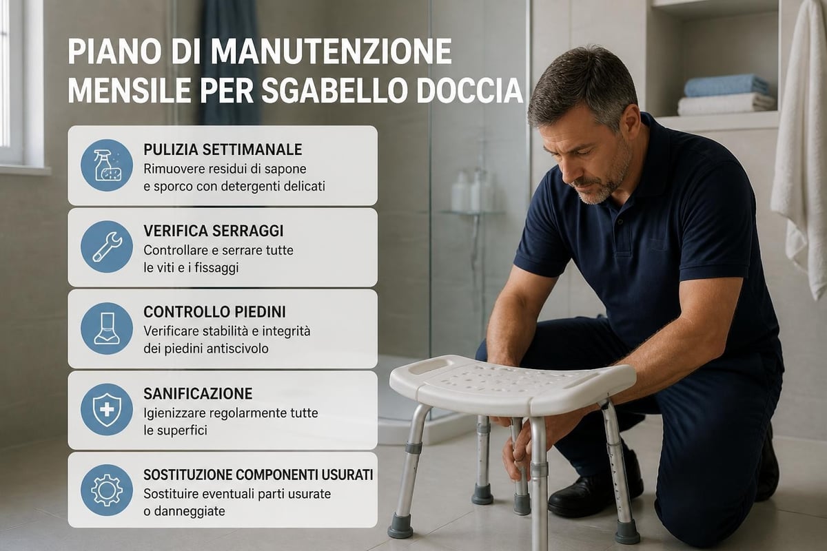 Manutenzione sgabello doccia
