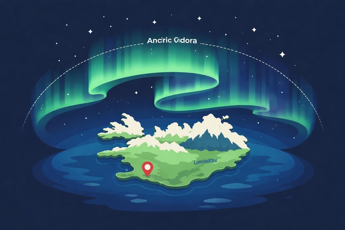 Iceland's position for northern lights viewing